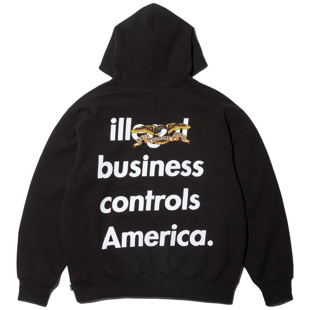 Supreme Anithero Hoodie Black