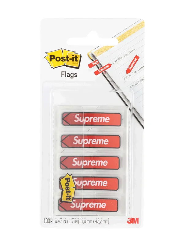Supreme Logo Print Post-It Notes Red