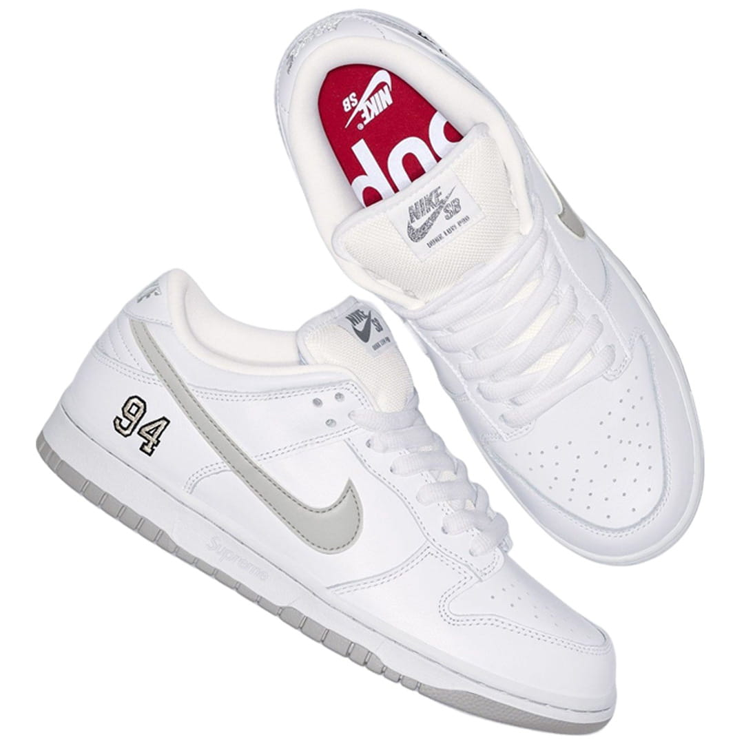 Supreme Nike SB Dunk Low  94 White