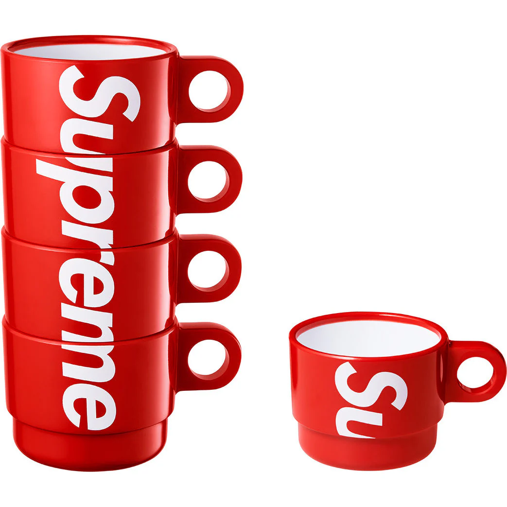 Supreme Stacking Cups (Set of 4) Red